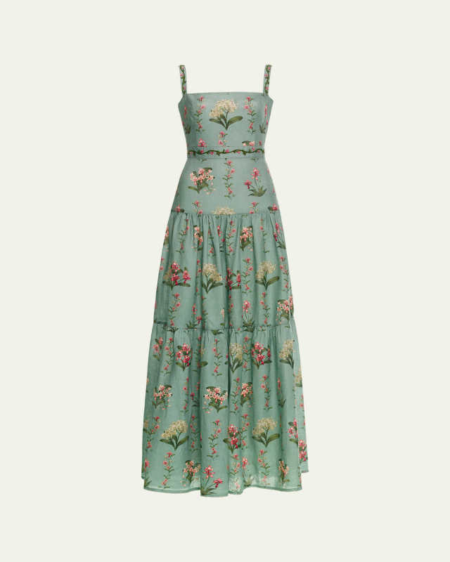 Lima Orquidea Linen Maxi Dress